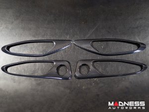 Alfa Romeo Giulia Interior Door Handle Surround Trim Kit - Carbon Fiber - Feroce Carbon